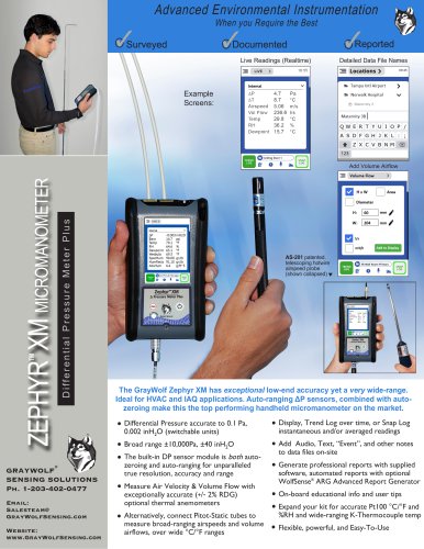ZEPHYR XM Micromanometer