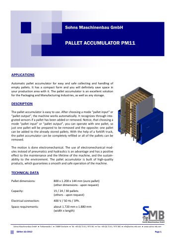 PALLET ACCUMULATOR PM11