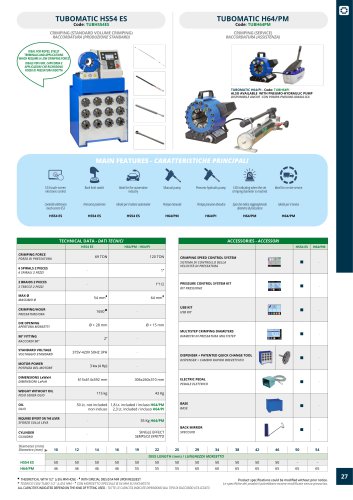 TUBOMATIC HS54 ES/TUBOMATIC H64/PM