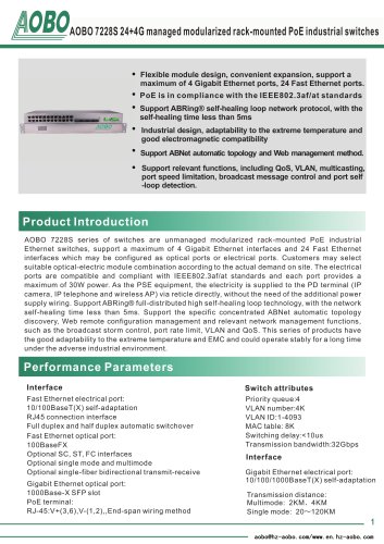 24+4G PoE Industrial PoE Switches /AOBO 7228S