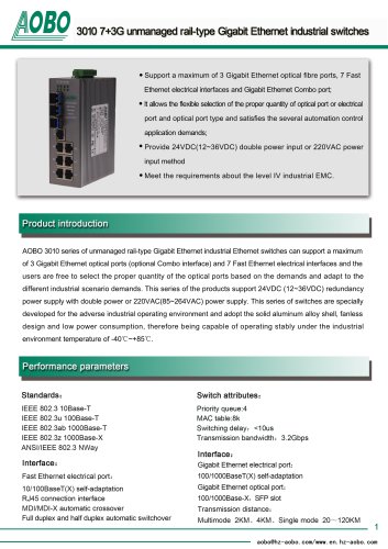 7+3G port Unmanaged Industrial Ethernet Switch