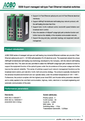 9 Ports Managed Network switches/AOBO 5009