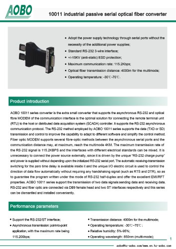 Industrial Fiber Converter /AOBO　10011