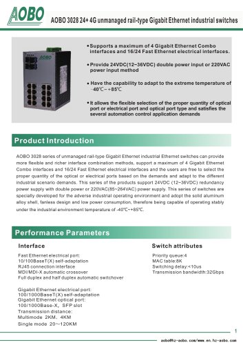 Unmanaged gigabit ethernet switch /AOBO 3028