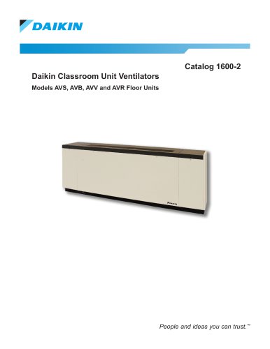 CAT 1600 -2 Daikin Classroom Unit Ventilators- Model AV Floor Units