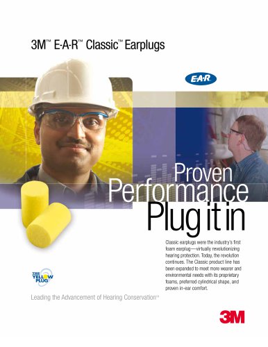 3M EAR Classic Earplug Brochure 70071574142