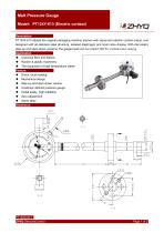 ZHYQ PT124Y-613 Electrical contact rigid stem melt pressure gauge