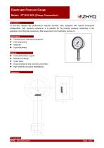 ZHYQ PT124Y-622 diaphragm pressure gauge for homogenizer machine