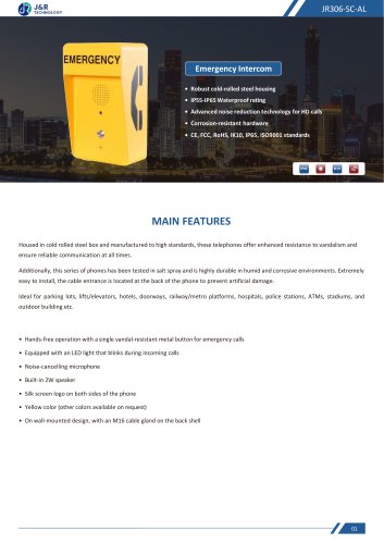 JR306-SC-AL Specification