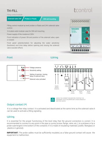 Brochure TH-Fill 2018 - Filling control module