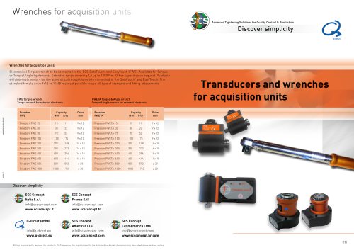 Torque and Torque/Angle Transducers