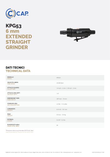 KPG53 6 mm EXTENDED STRAIGHT GRINDER