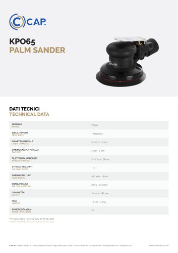 KPO65 PALM SANDER