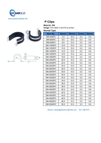 304 P clip /R cable clamp