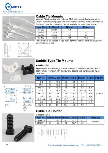 DEMOELE- Cable Tie Mounts