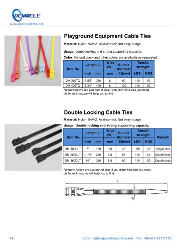 DEMOELE- Double Locking Cable Ties