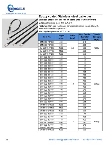 DEMOELE- Epoxy coated Stainless steel cable ties