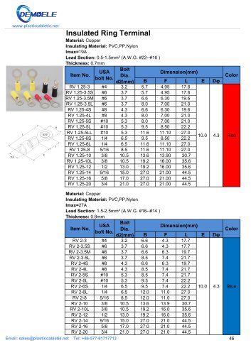 DEMOELE- Insulated Ring Terminal (3)