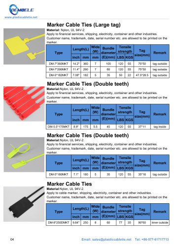 DEMOELE- Marker Cable ties