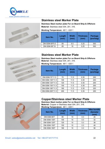 DEMOELE-Stainless steel Marker Plate