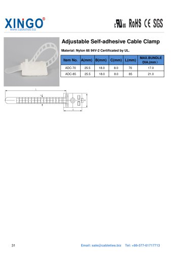 Xingo-Adjustable Self-adhesive Cable Clamp