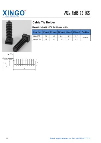 Xingo-Cable Tie Holder