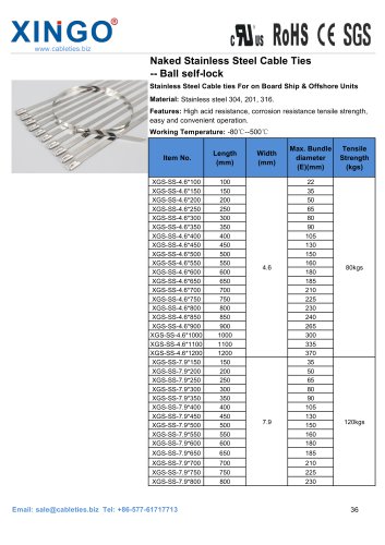 XINGO-Stainless steel cable ties