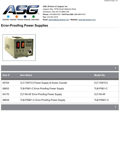 Error-Proofing Power Supplies