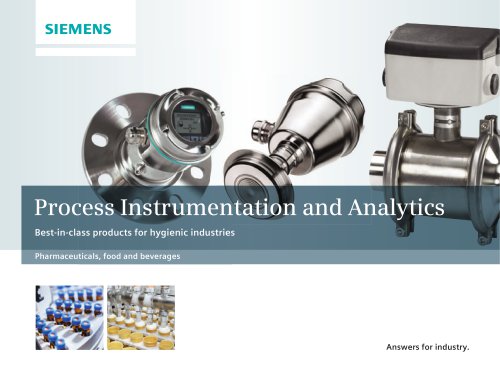 Process Instrumentation and Analytics: Best-in-class products for hygienic industries