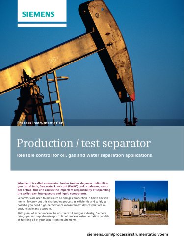 Production / test separator