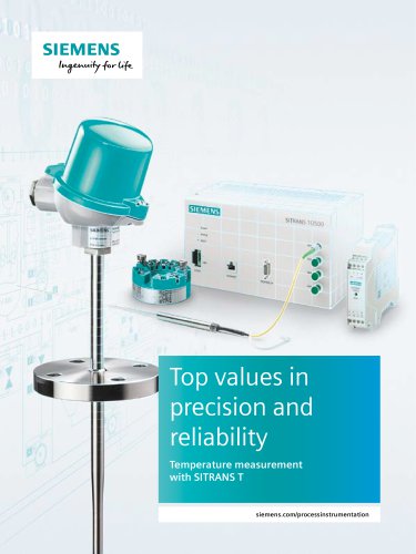 Temperature measurement with SITRANS T