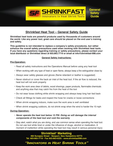 Heat Tool General Safety Guide