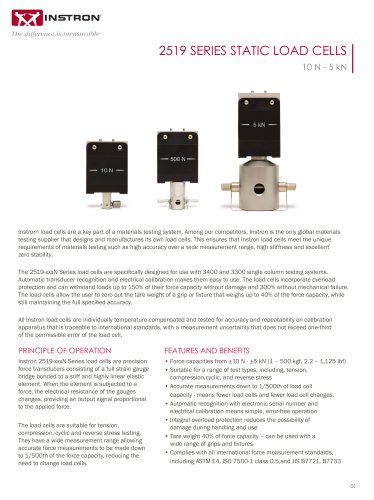 2519 Series Static Load Cells