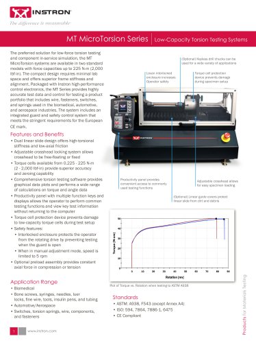 MT MicroTorsion Series Torsion Testing Systems