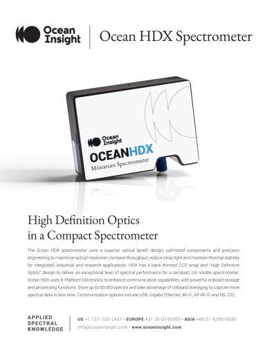 Ocean HDX Spectrometer 2024