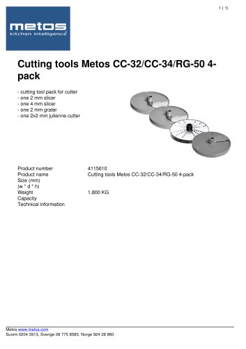 Cutting tools Metos CC-32/CC-34/RG-50 4- pack2