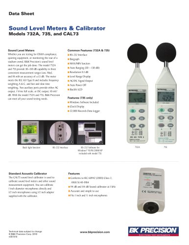 Standard Acoustic Calibrator (94dB , 1KHz Sine Wave)