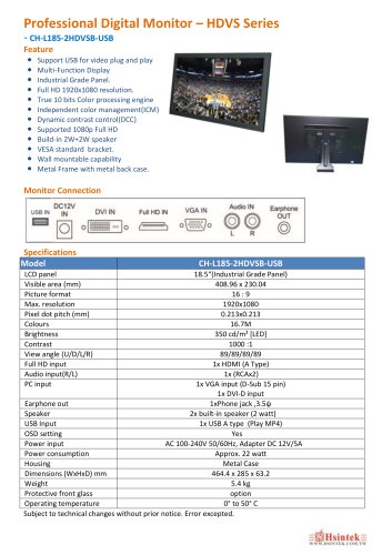 18.5"Plug and Play Monitor