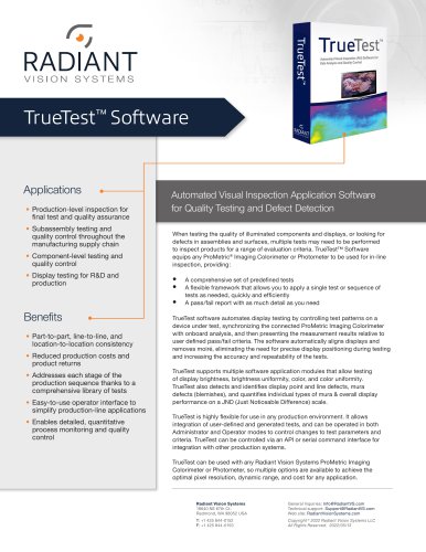 TrueTest™ Automated Visual Inspection Software