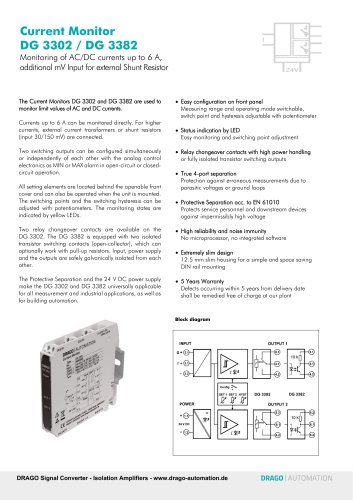 Current Monitor DG 3302 / DG 3382