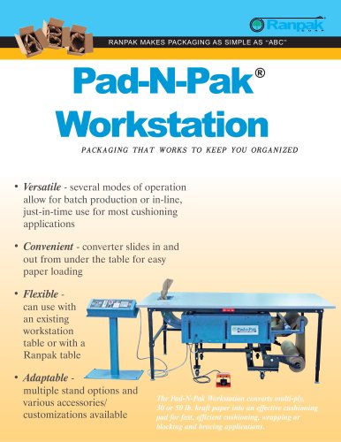 PadPak® Pad-N-Pak® Workstation