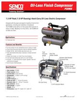 PC0968 1.5 hp (peak), 1 hp (running) Electric Oil-Less Compressor