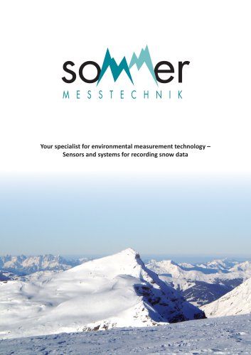 Your specialist for environmental measurement technology – Sensors and systems for recording snow data