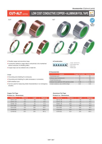 ALT series - LOW COST CONDUCTIVE ALUMINIUM FOIL TAPE