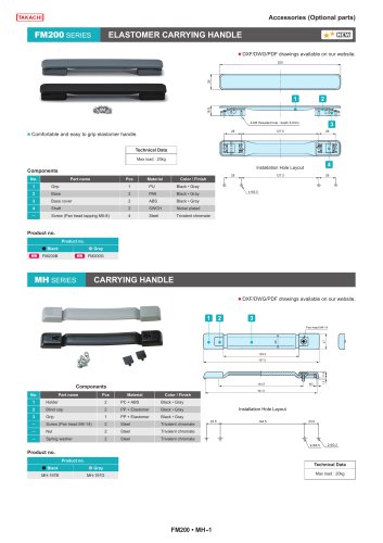 ELASTOMER CARRYING HANDLE - FM200 series