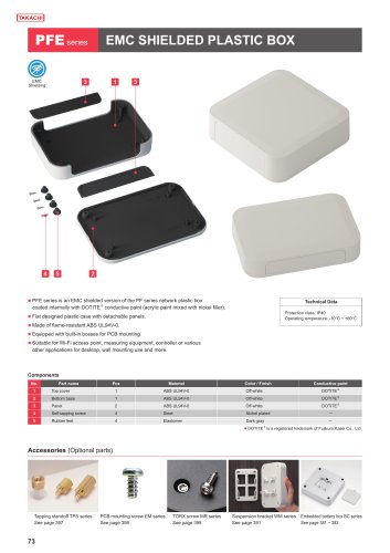 PFE series - EMC SHIELDED PLASTIC BOX