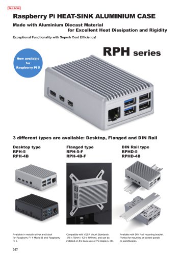 RPH series - Raspberry Pi 4B HEATSINK CASE