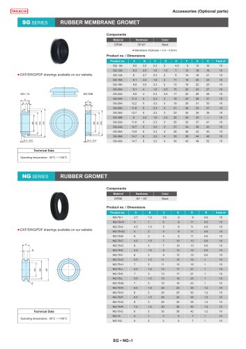 Rubber / Rubber Membrane Gromet - SG・NG series