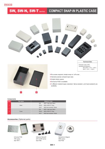 SW series - COMPACT SNAP-IN PLASTIC CASE