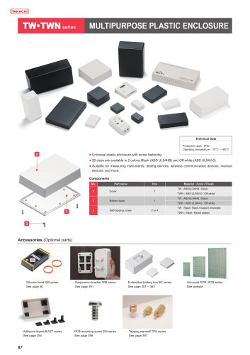 TW・TWN series - MULTIPURPOSE PLASTIC ENCLOSURE